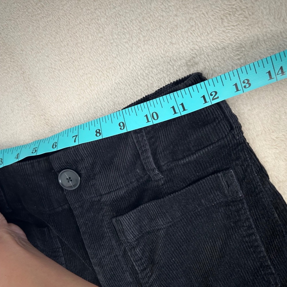 Maeve Anthropologie The Colette Black Corduroy Wide Leg Pants High Rise 25‎ - Picture 6 of 8